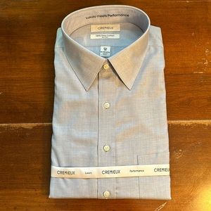 NWT CREMIEUX Luxury light blue button up